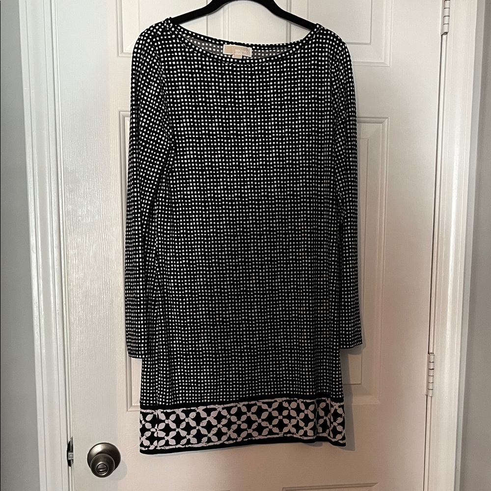 Black and White Patterned Dress